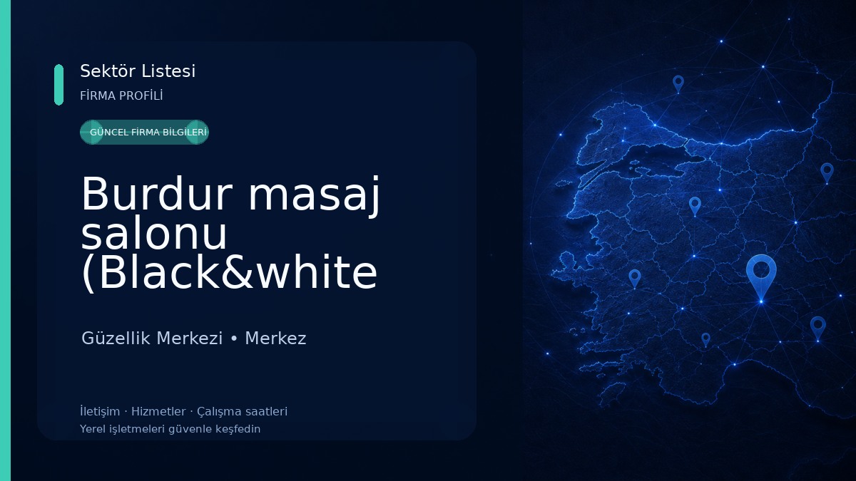Burdur masaj salonu (Black&white masaj salonu)