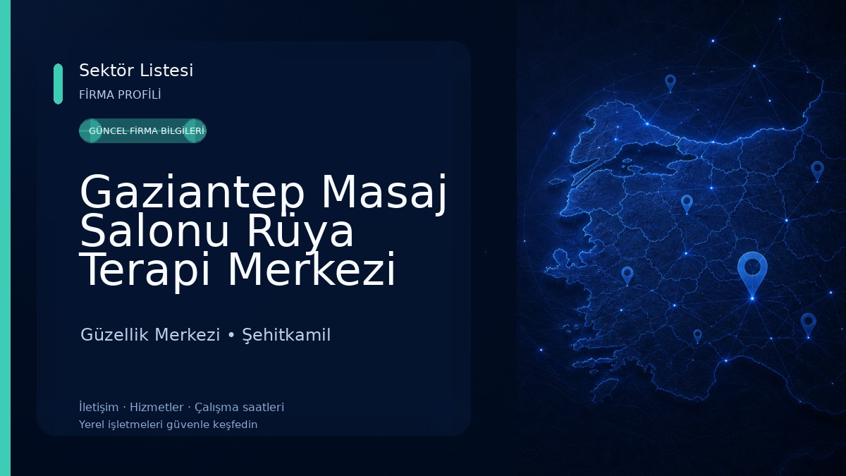 Gaziantep Masaj Salonu Rüya Terapi Merkezi